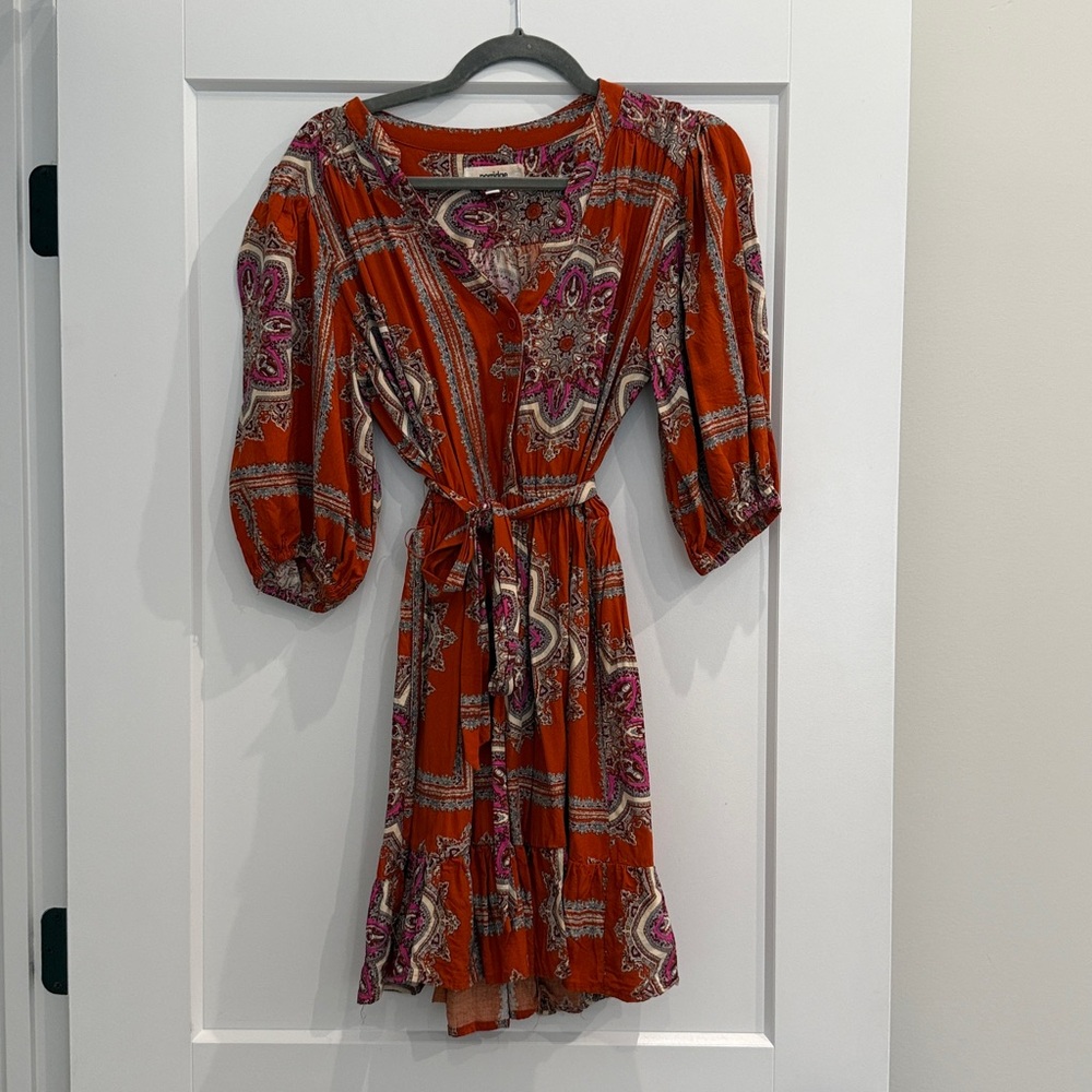 Anthropologie Isabel Paisley Cottage Porridge Mini Dress - Picture 4 of 5